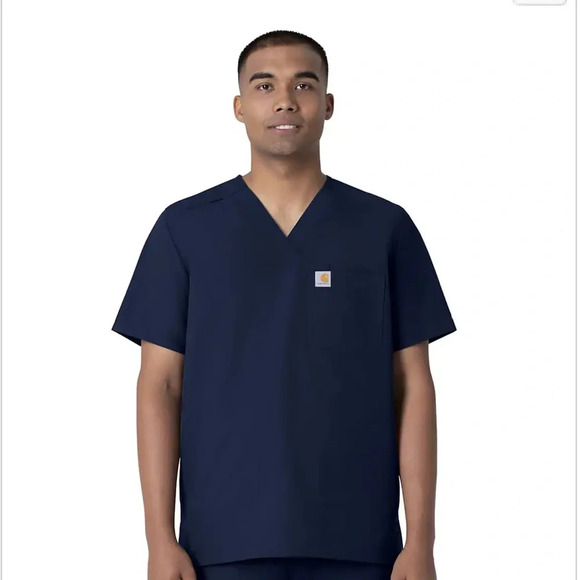 Carhartt FORCE ESSENTIALS V-NECK SHIRTTAIL SCRUB TOP - Picture 1 of 9